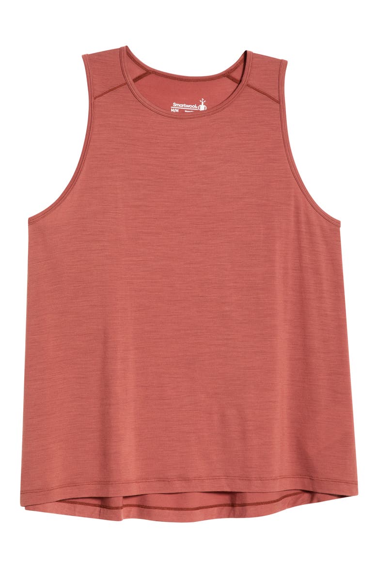 Ultralite High Neck Merino Wool Blend Tank, Alternate, color, BURNT SIENNA