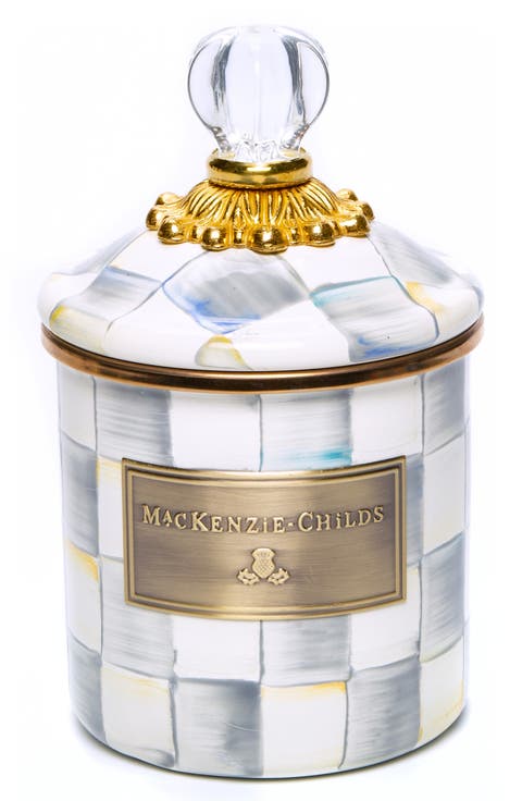 Sterling Check Demi Enameled Steel Canister