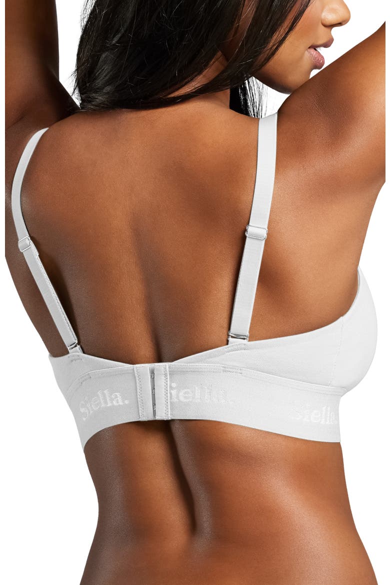 Organic Cotton Triangle Padded Bra, Alternate, color, White