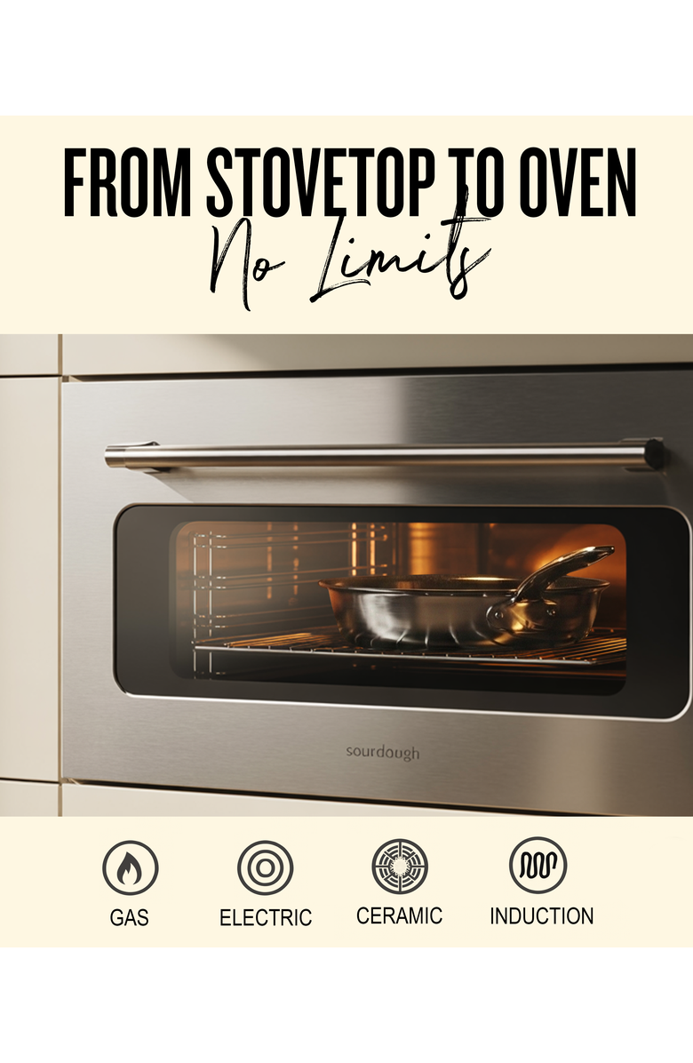 Alva Maestro Nonstick Stainless Steel Frying Pan - 5-Ply, Alternate, color, 9.5-Inch