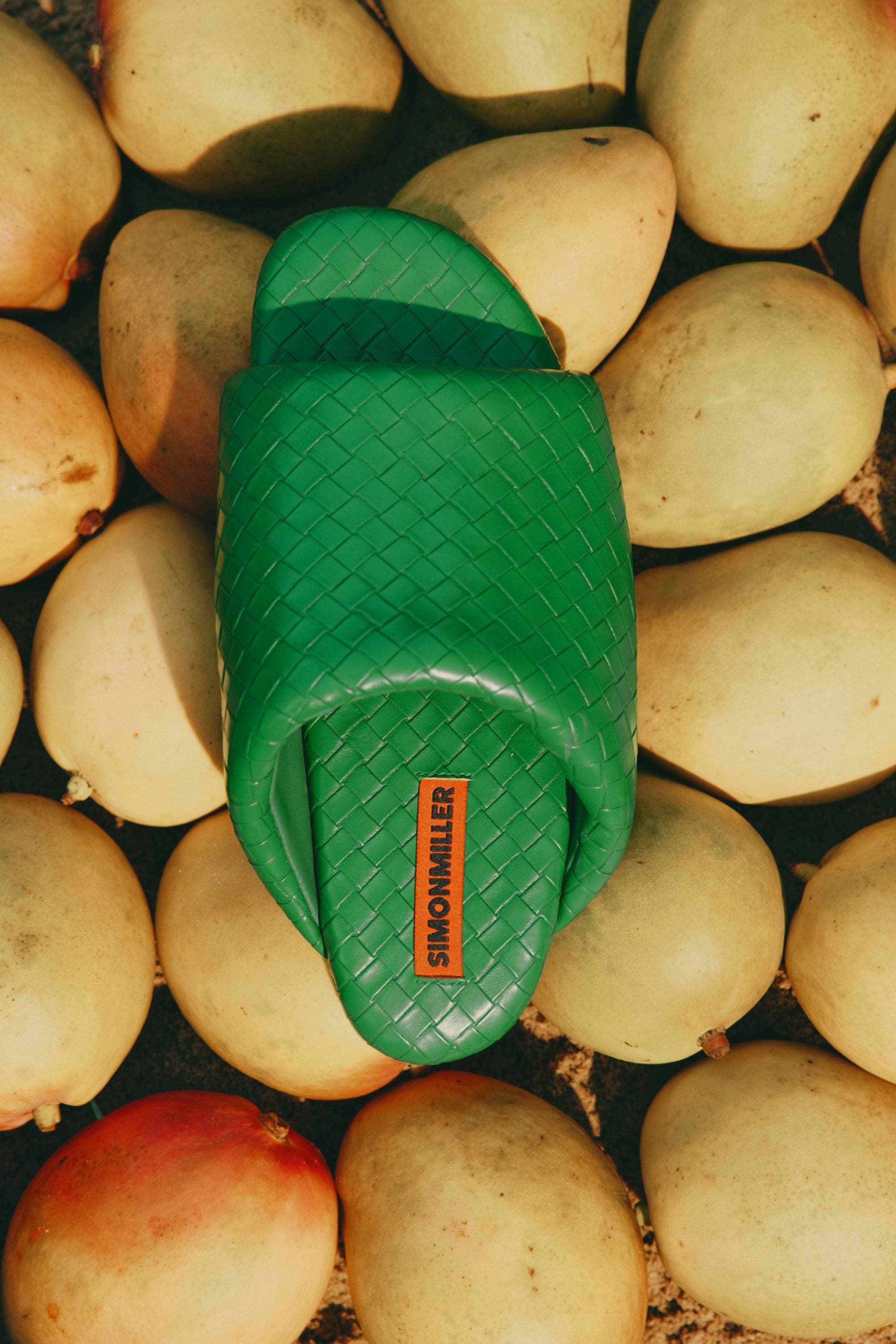 SIMONMILLER Woven Bubble Slide Sandal, Alternate, color, Gummy Green