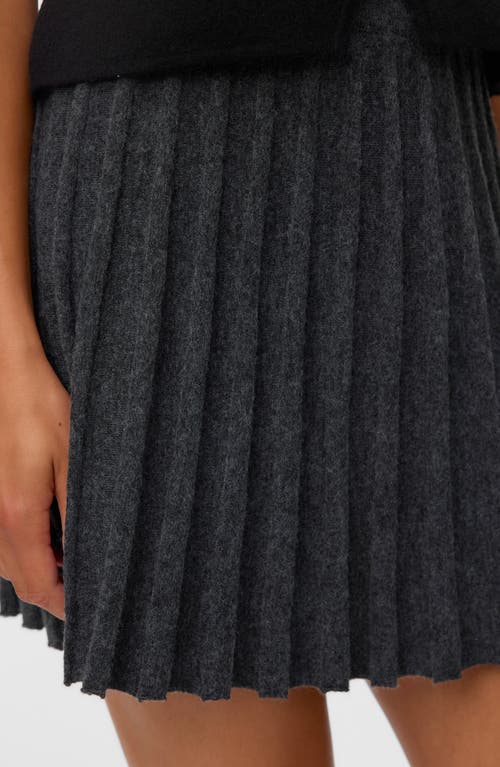 Vero Moda Marina Pleated Knit Skater Miniskirt In Gray