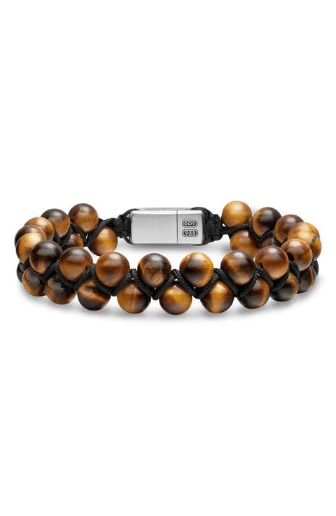 Spiritual Beads Two-Row Woven Bracelet