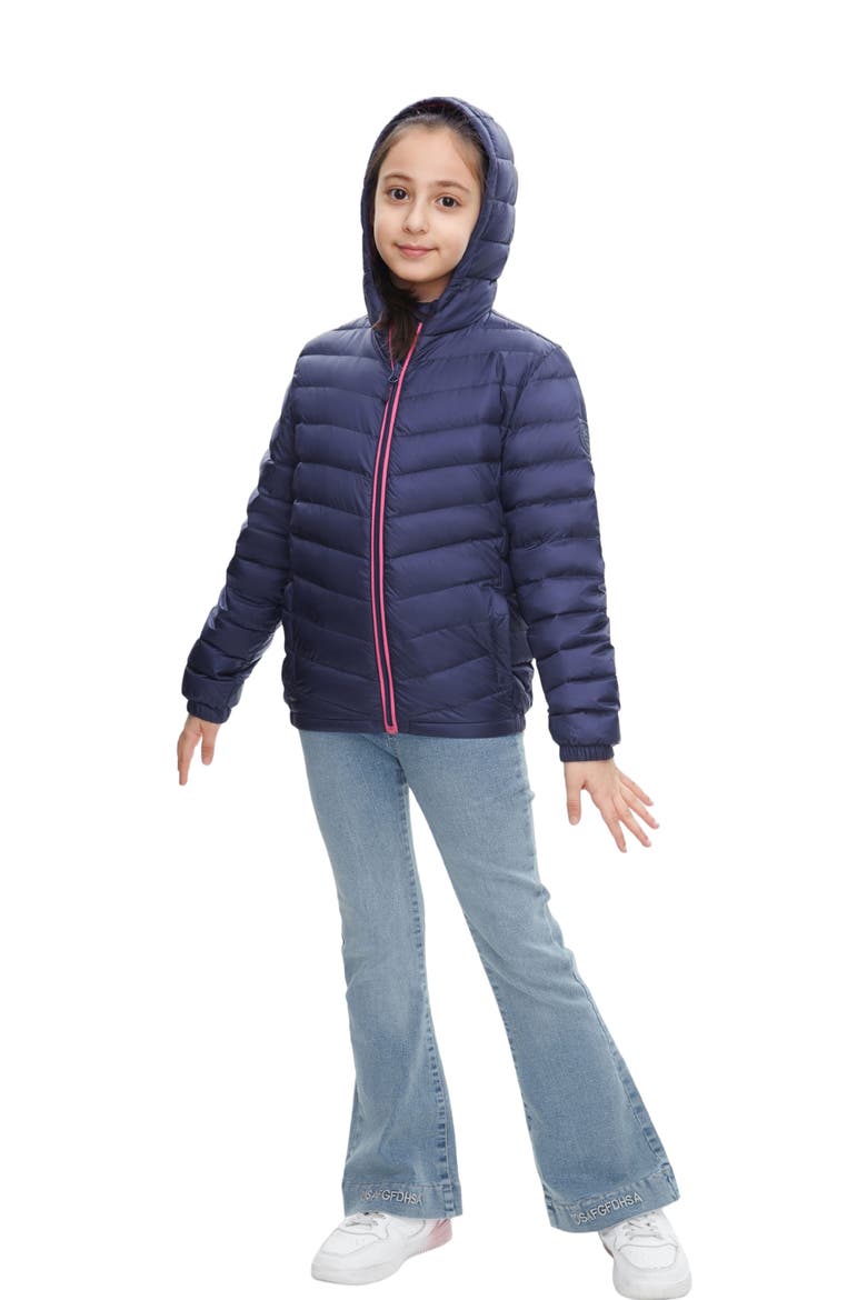 Kids' Ultra Light Packable Down Jacket, Alternate, color, Navy