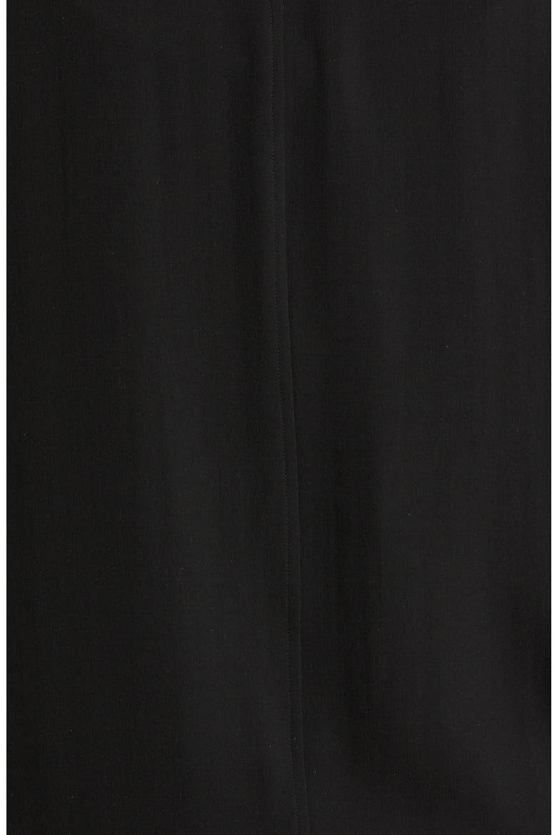 Crop Silk Blazer, Alternate, color, BLACK