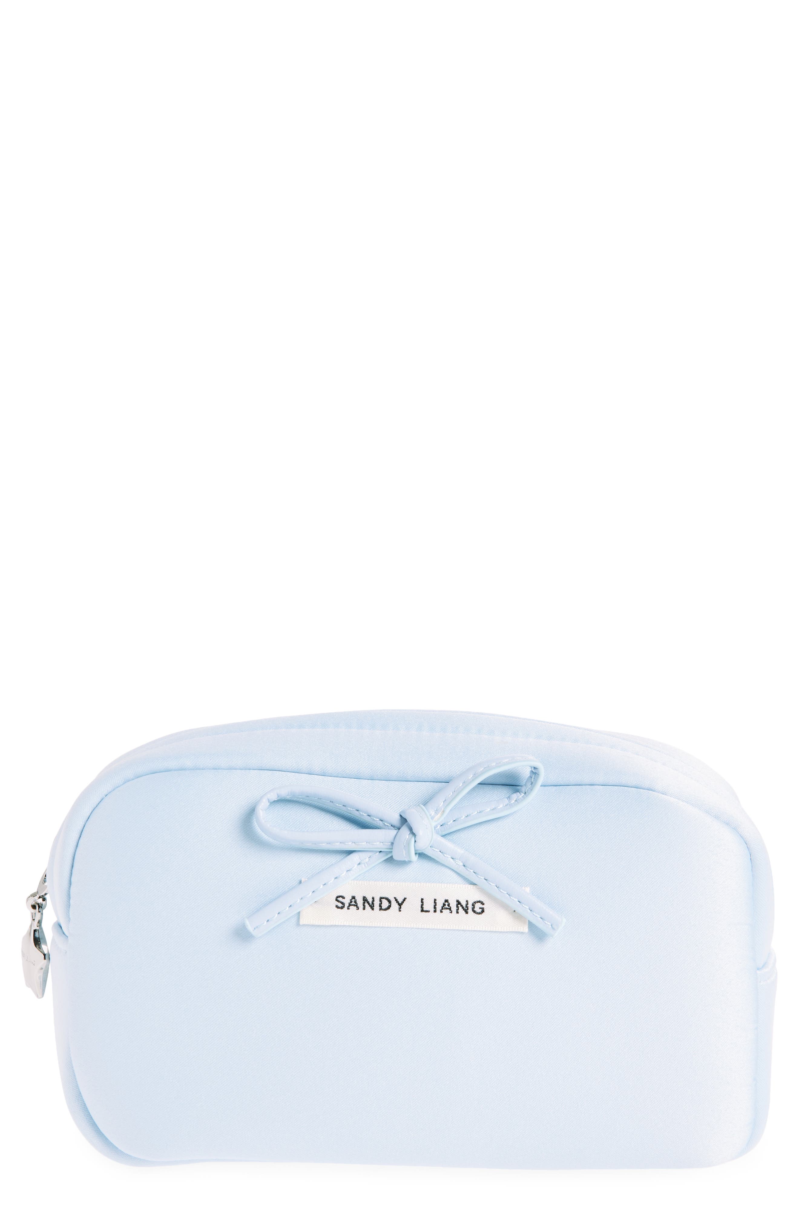 Sandy Liang Smol Satin Pouch, Main, color, 