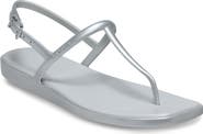 CROCS Miami Metallic T-Strap Sandal