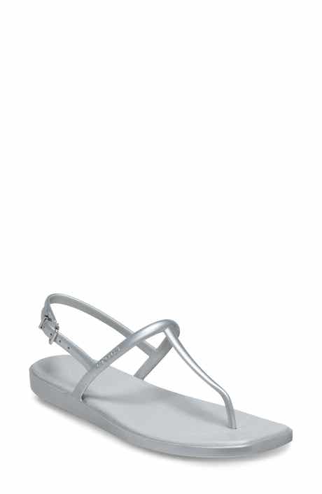 CROCS Miami Metallic T-Strap Sandal