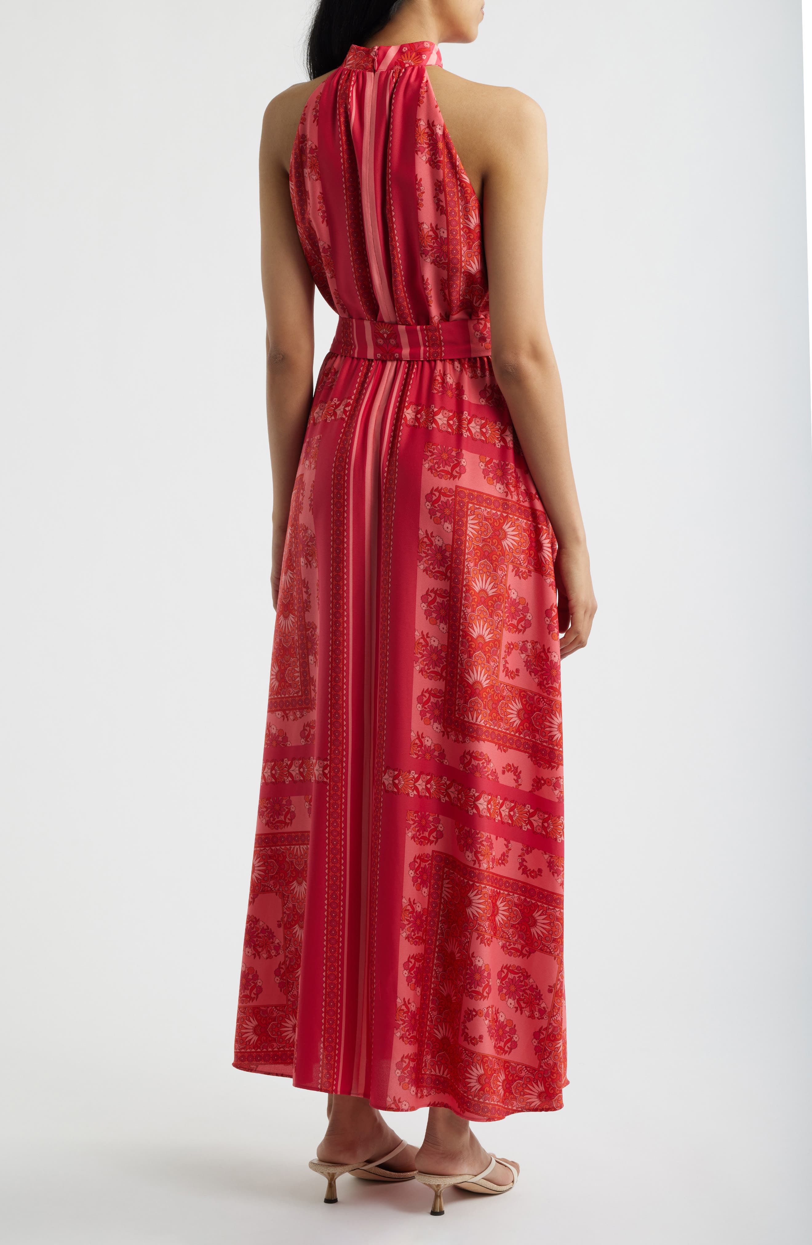 anne klein halter dress Neck Sleeveless Maxi sophisticated color.