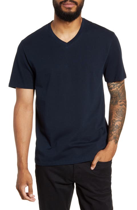 Regular Fit Garment Dyed V-Neck T-Shirt