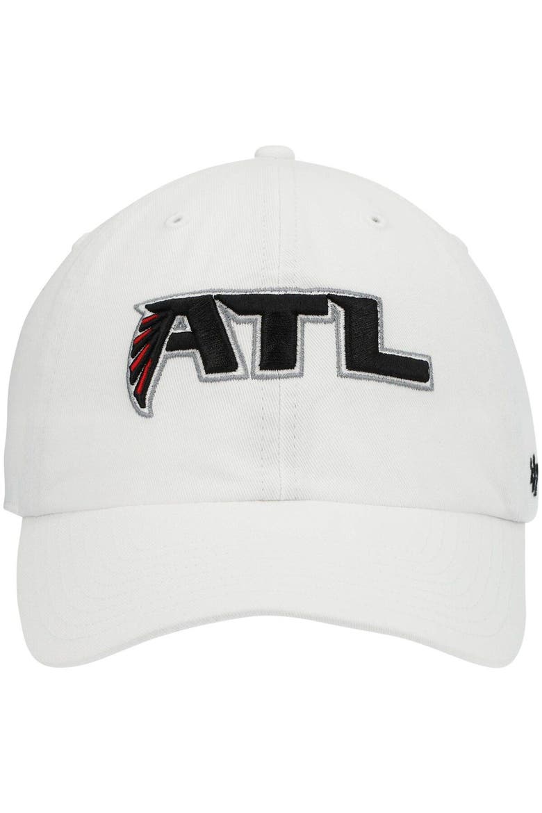 Men's '47 White Atlanta Falcons Clean Up Adjustable Hat, Alternate, color, White