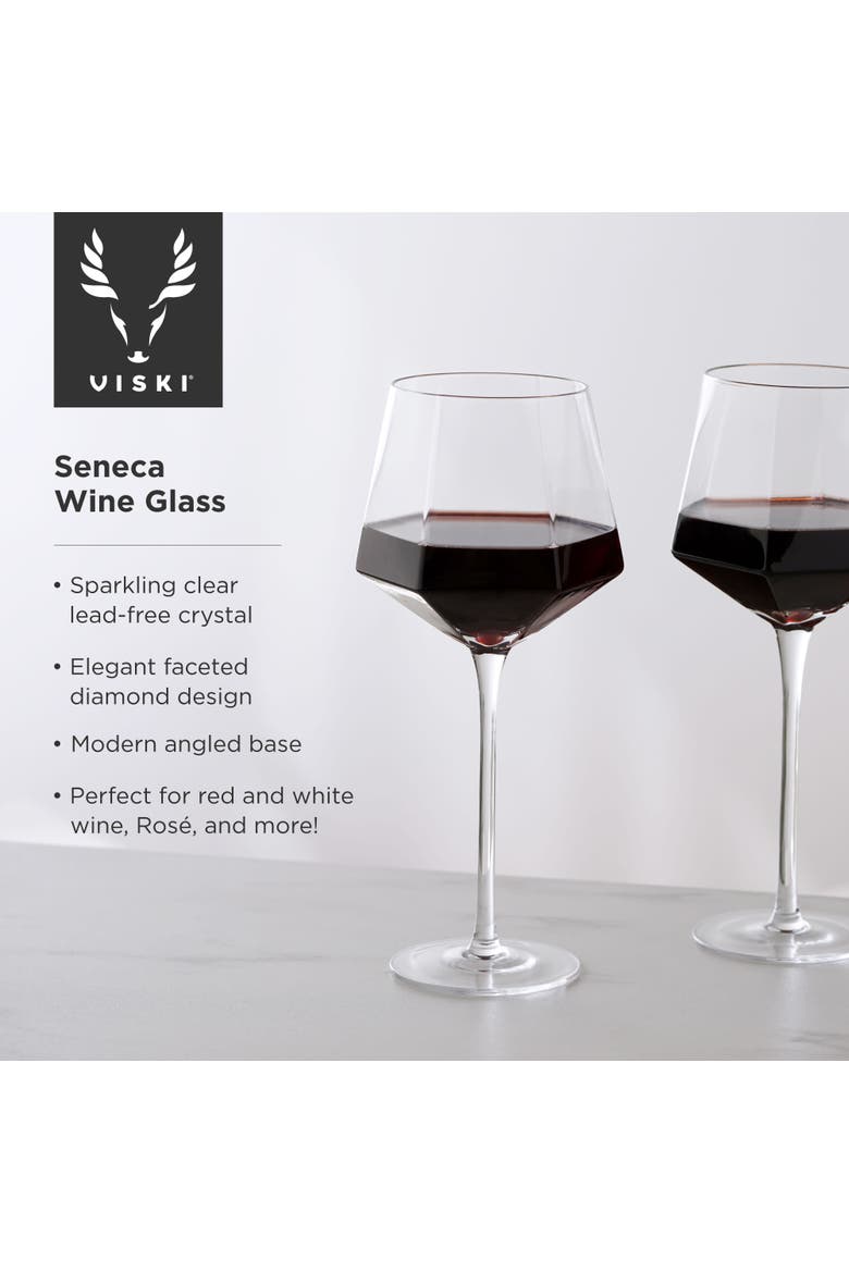 Seneca Crystal Wine Glasses Set of 2, Alternate, color, Clear