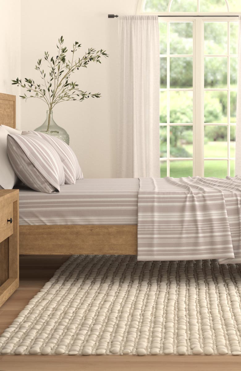 Woven & Weft Stripe Sheet Set, Alternate, color, Lavender Purple Stripe