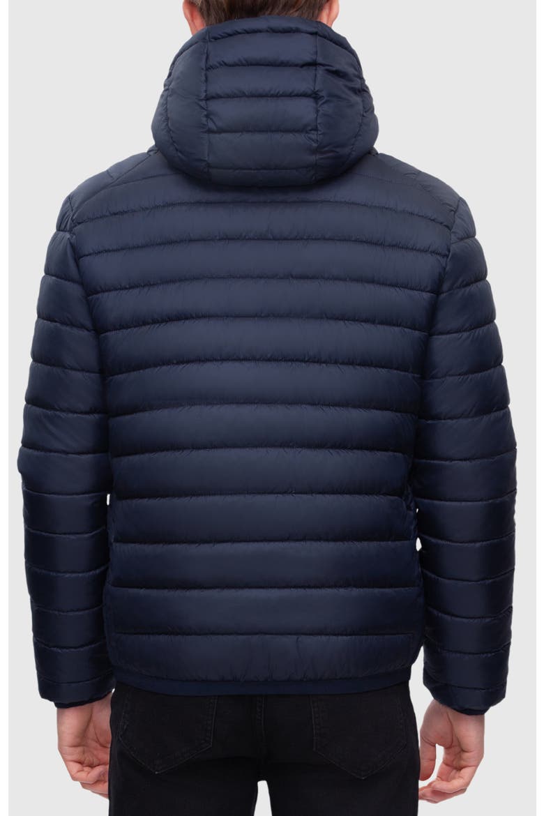 Lightweight Quilted Hooded Puffer Jacket, Alternate, color, Navy