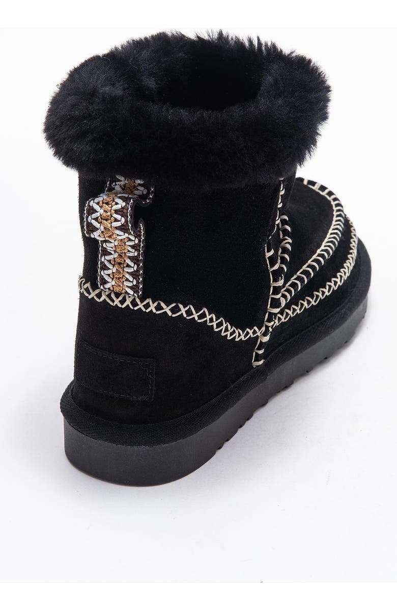 Forever & Always Shoes Jorel Leather Fur Lined Ankle Boot, Alternate, color, Black Suede Leather