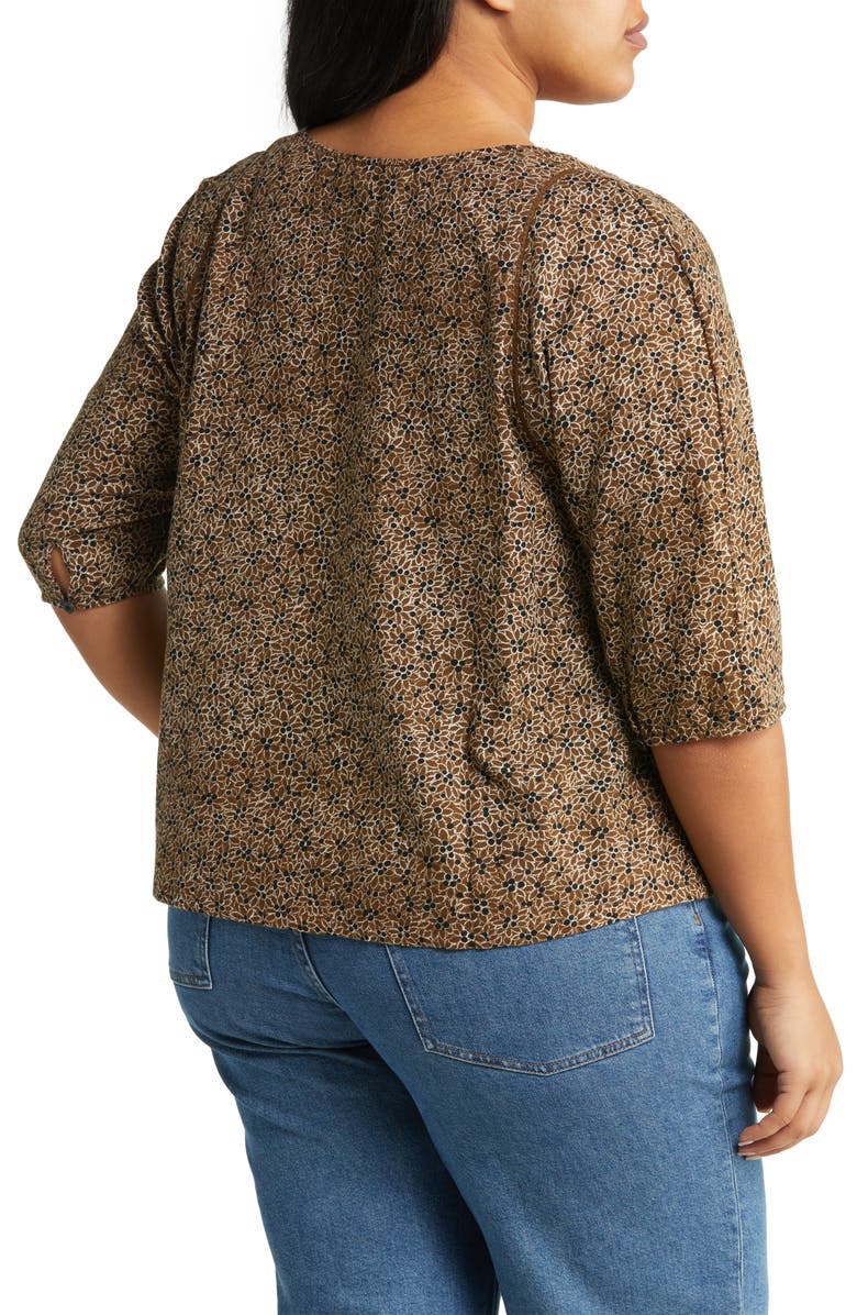 Treasure & Bond Women's Lace Trim V-Neck Blouse, Alternate, color, 