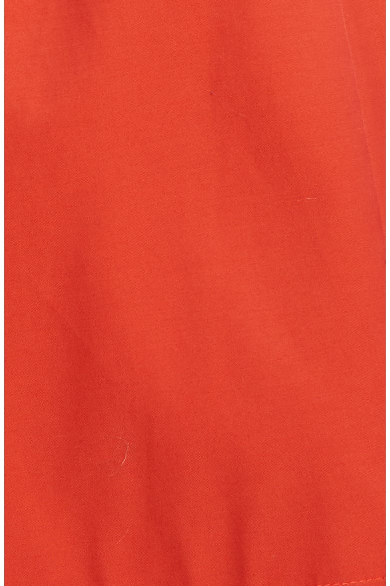 Hooded Belted Faux Leather Trim Trench Coat, Alternate, color, HARVEST ORANGE