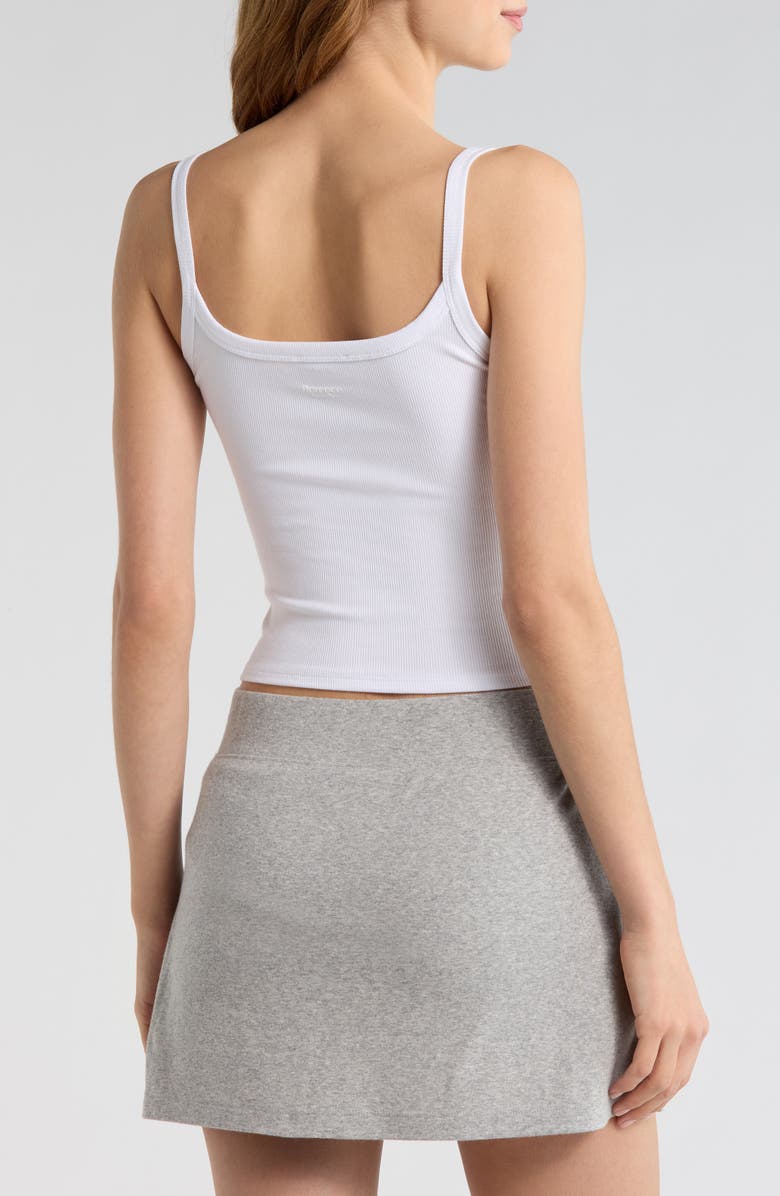 Florence by Mills Couch Date Rose Embroidered Crop Rib Tank, Alternate, color, White/ Pink Rose