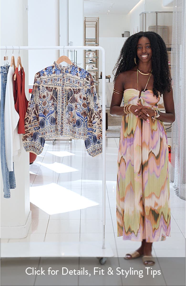 Nature Land Mixed Print Cotton Button-Up Shirt, sales video thumbnail