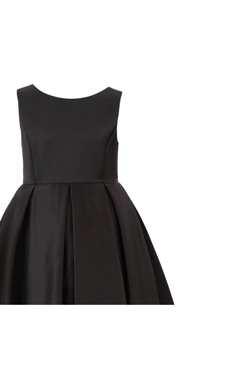 Tulleen Satin Bow-Back Dress, Alternate, color, Black