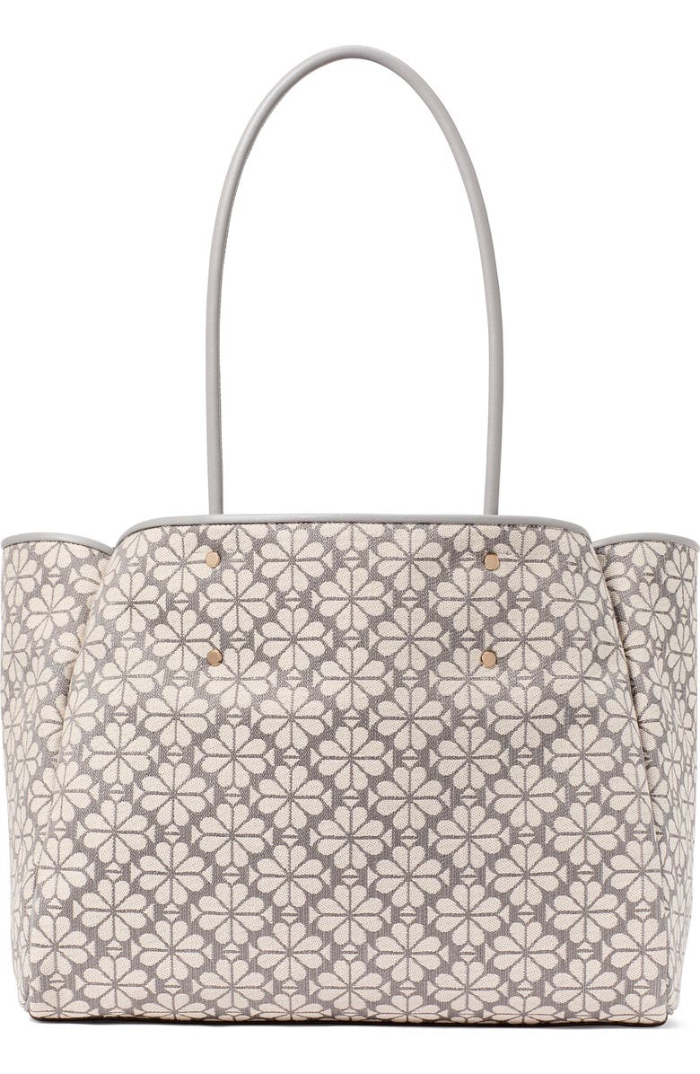 Kate Spade New York spade flower jacquard tote, Alternate, color, Grey Multi.