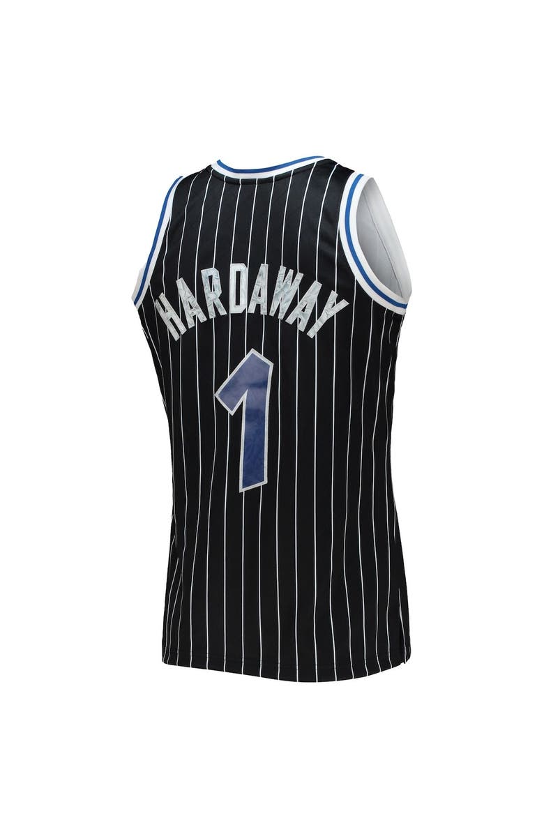 Mitchell & Ness Men's Mitchell & Ness Penny Hardaway Black Orlando Magic 1996/97 Hardwood Classics NBA 75th Anniversary Diamond Swingman Jersey, Alternate, color,