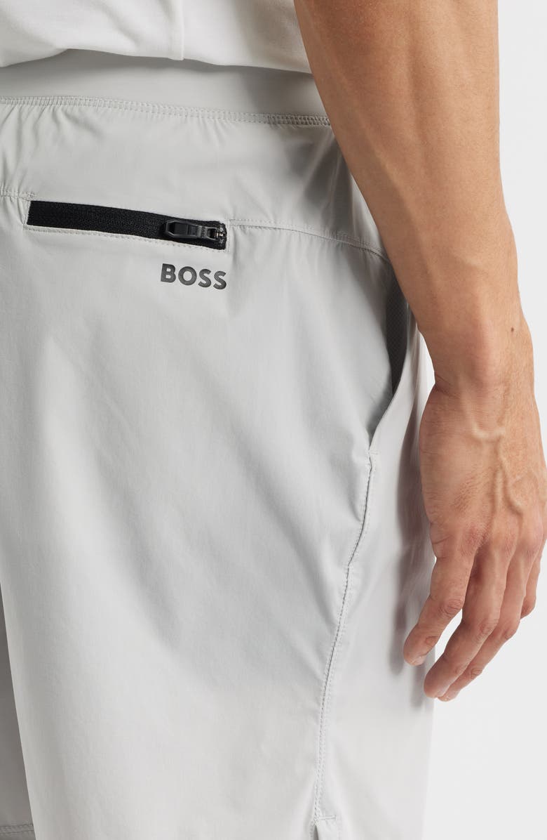 BOSS Active Move 7-Inch Athleisure Shorts, Alternate, color, Light Grey