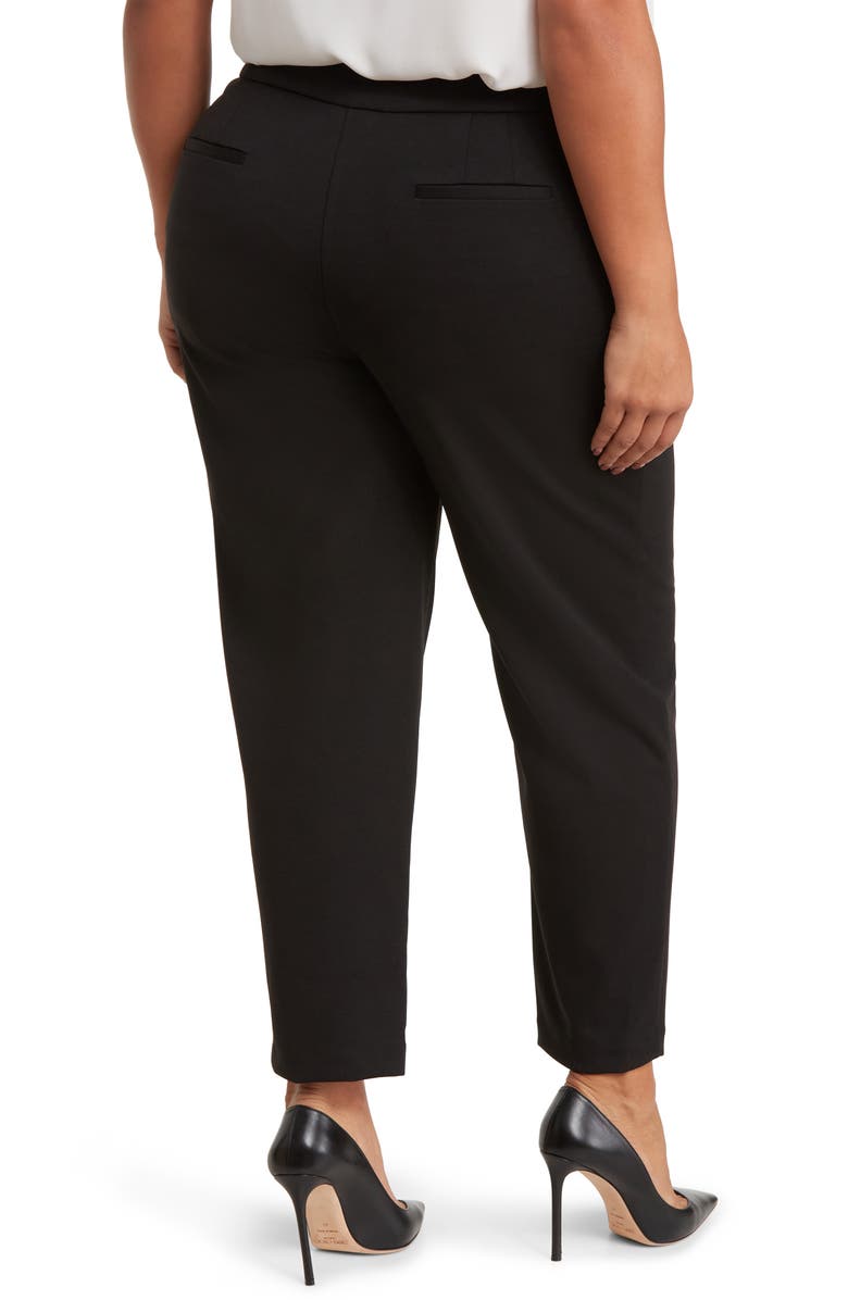 Tahari ASL Pintuck Pants, Alternate, color, Black