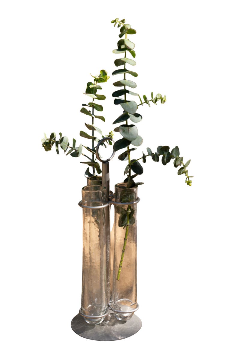 The Collective Home Floral Trio Table Vase, Main, color, Clear