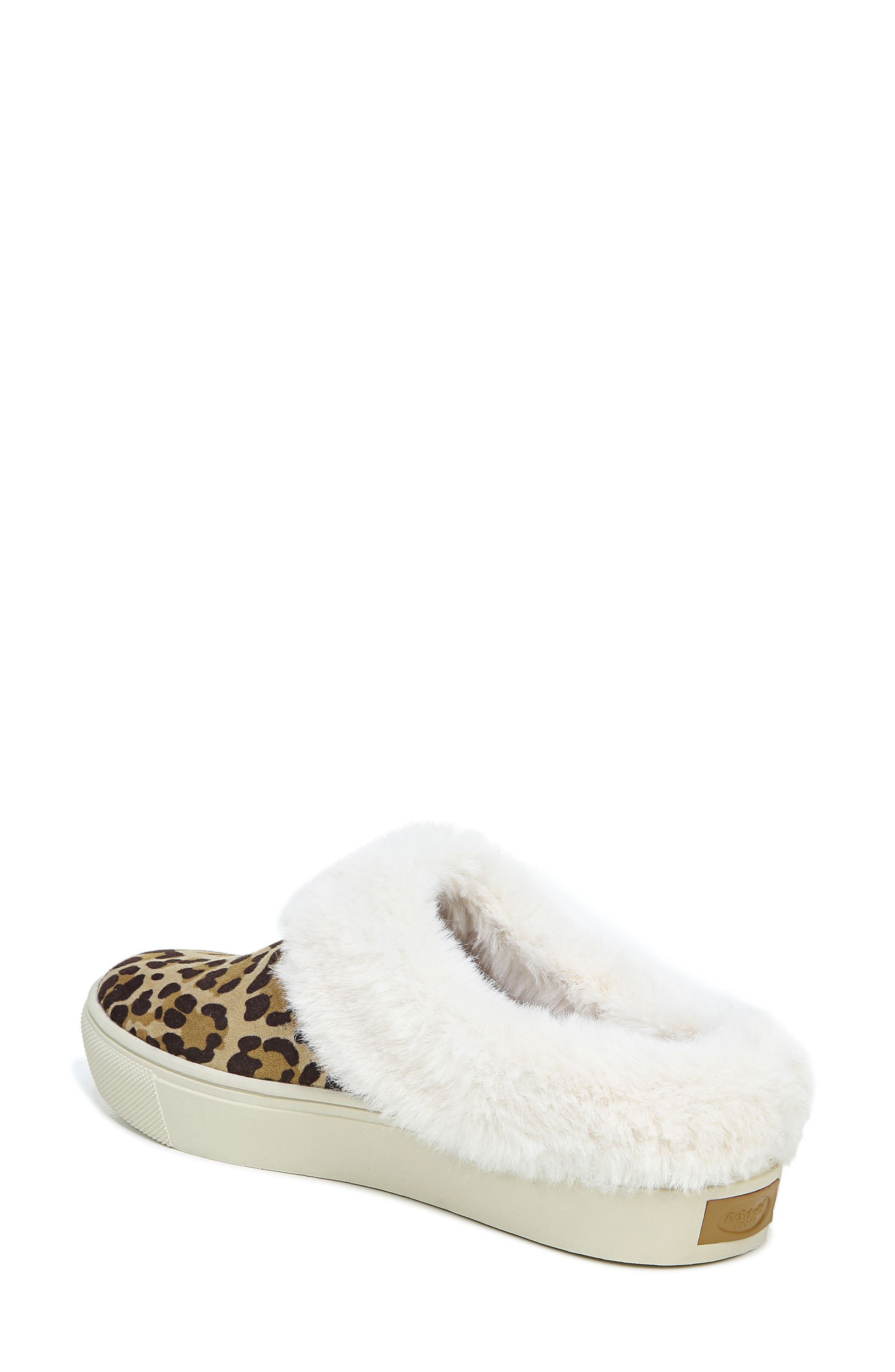Now Chill Faux Fur Slipper, Alternate, color, TAN/ BLACK FABRIC