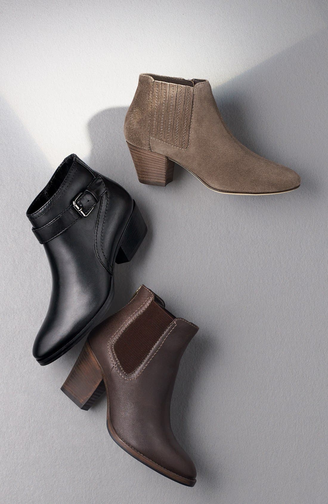 'Fallyn' Weatherproof Ankle Bootie (Nordstrom Exclusive), Alternate, color, BLACK SUEDE