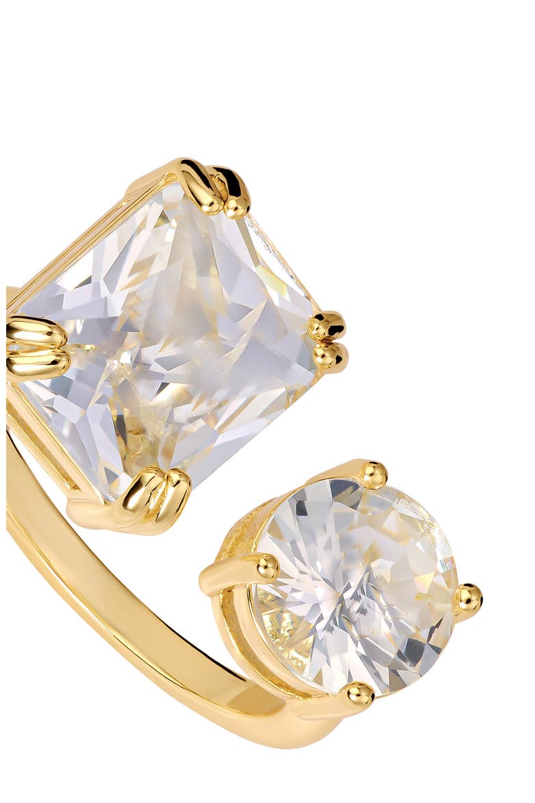 Crystal Open Band Ring, Alternate, color, GOLD