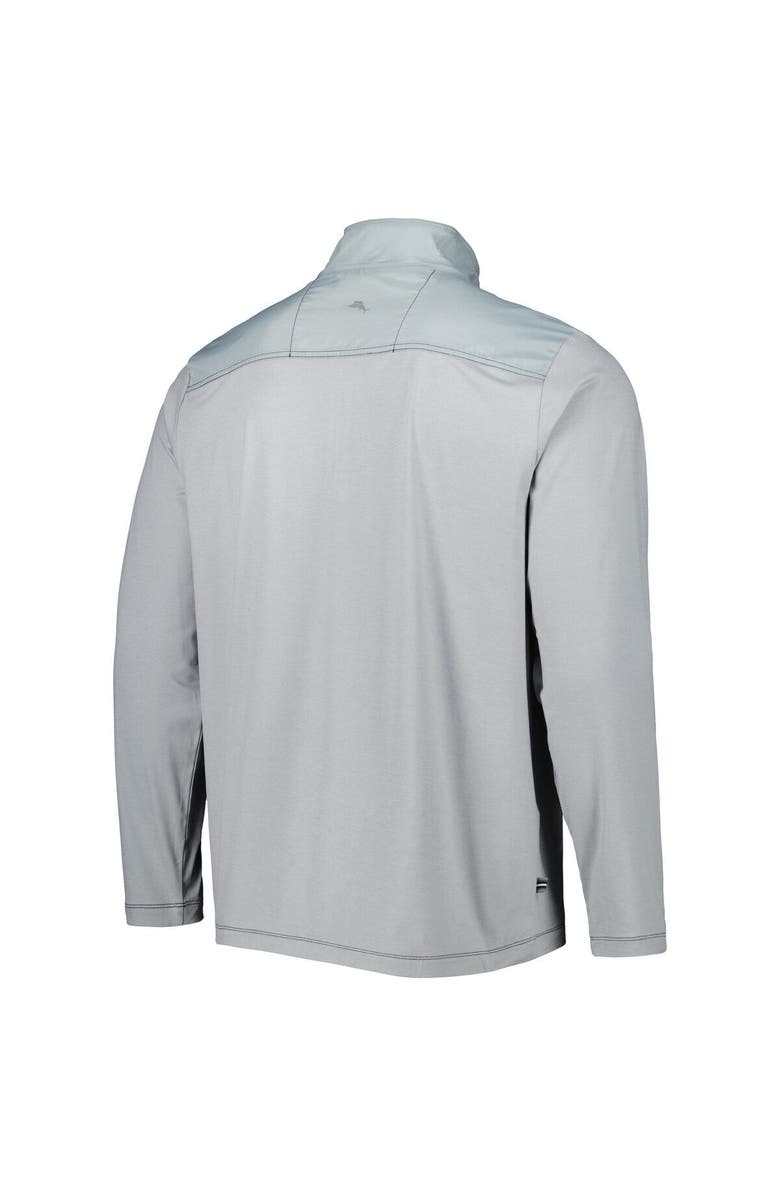 Tommy Bahama Men's Tommy Bahama Gray New Orleans Saints On Deck IslandZone Half-Zip Jacket, Alternate, color, 