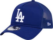 New Era Men's New Era Royal Los Angeles Dodgers 9FORTY A-Frame Trucker Adjustable Hat