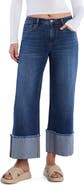 Wash Lab Denim Issy Cuffed Ankle Wide Leg Jeans