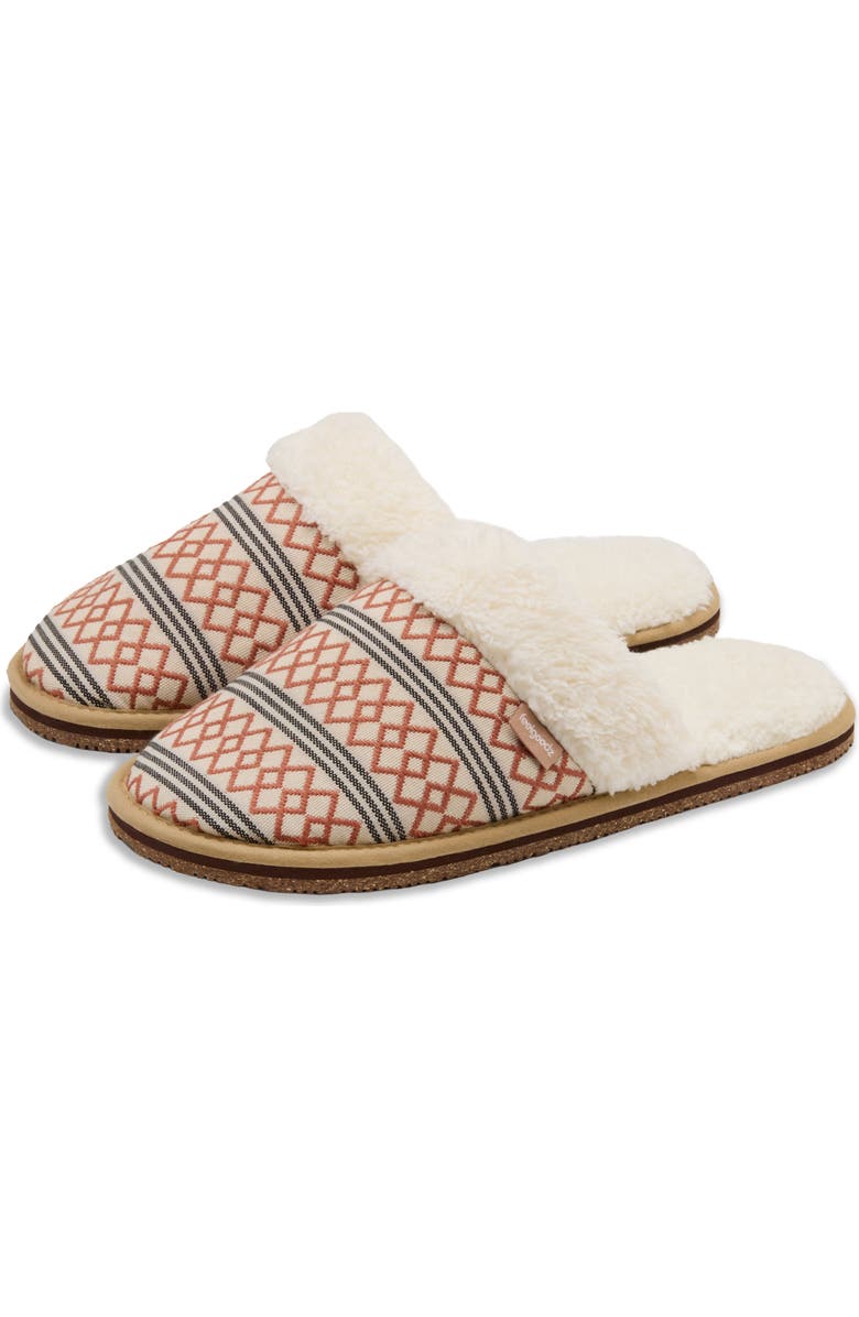 Feelgoodz Women's Mule Slipper Artisan Woven Indoor / Outdoor House Shoes, Main, color, Persimmon