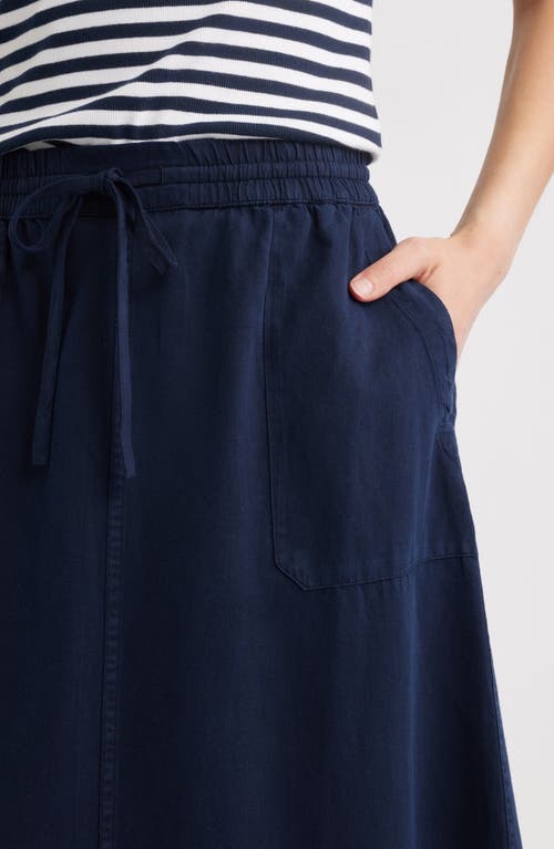Caslonr Caslon(r) Easy Tencel™ Lyocell & Linen Blend Skirt In Blue