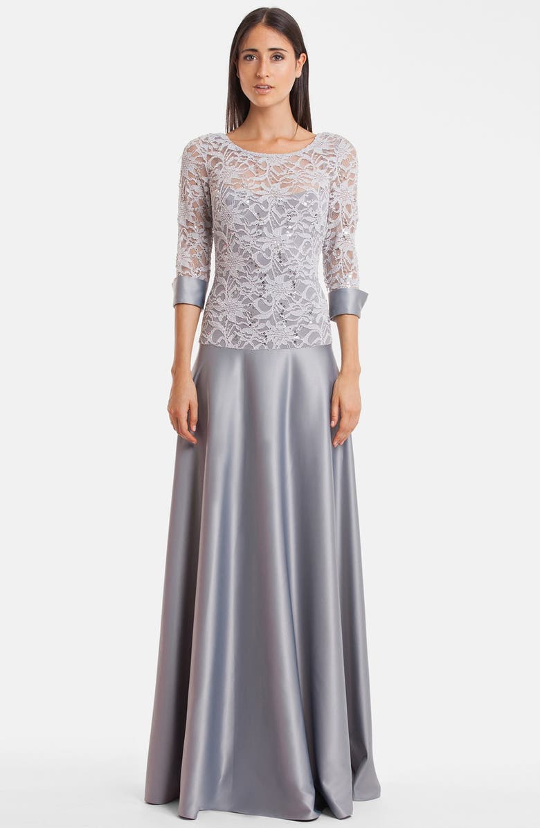 JS Collections Embellished A-Line Gown, Main, color, 