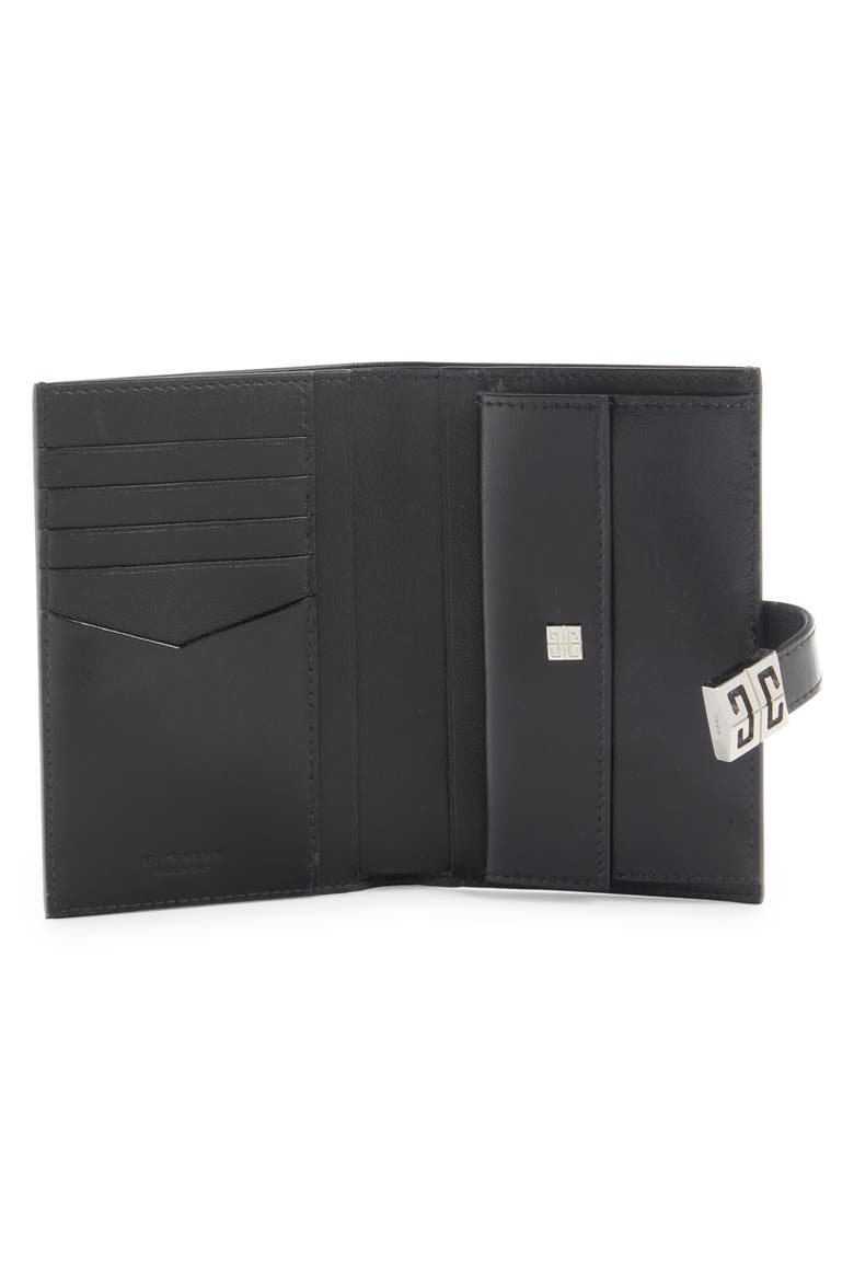 Medium 4G Bifold Calfskin Leather Wallet, Alternate, color, BLACK