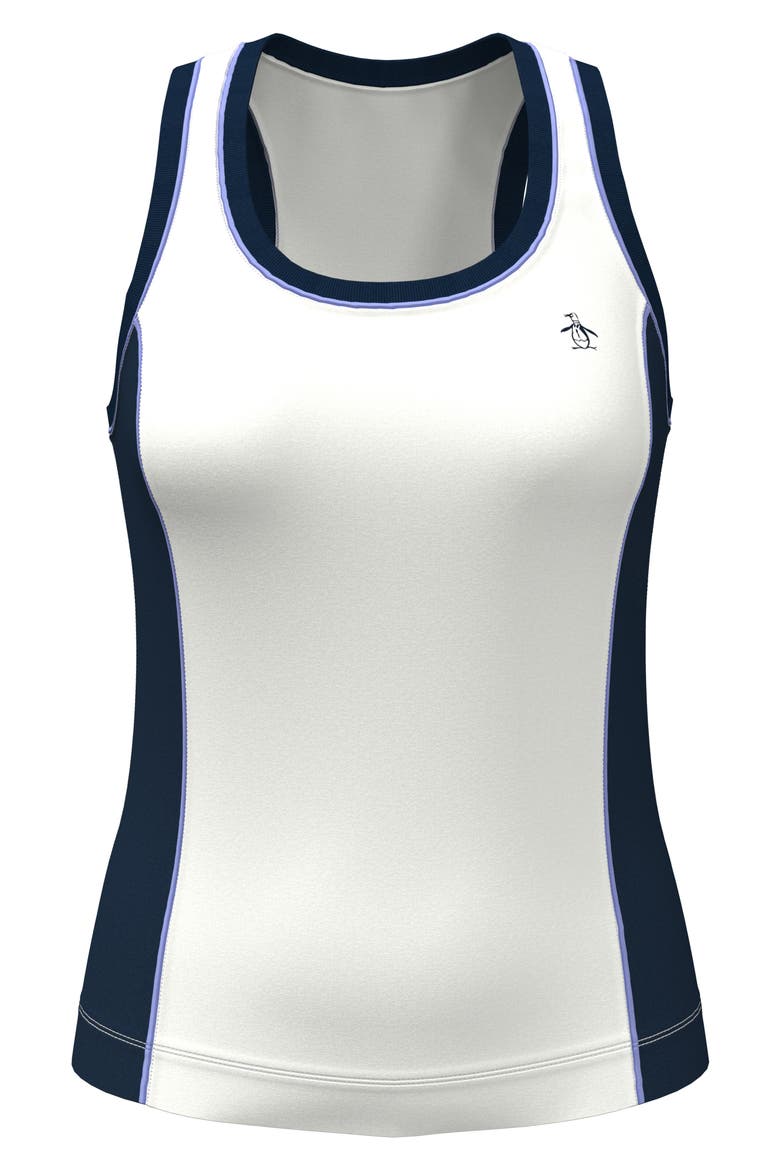 Mixed Texture Square Neck Performance Tank, Main, color, BRIGHT WHITE