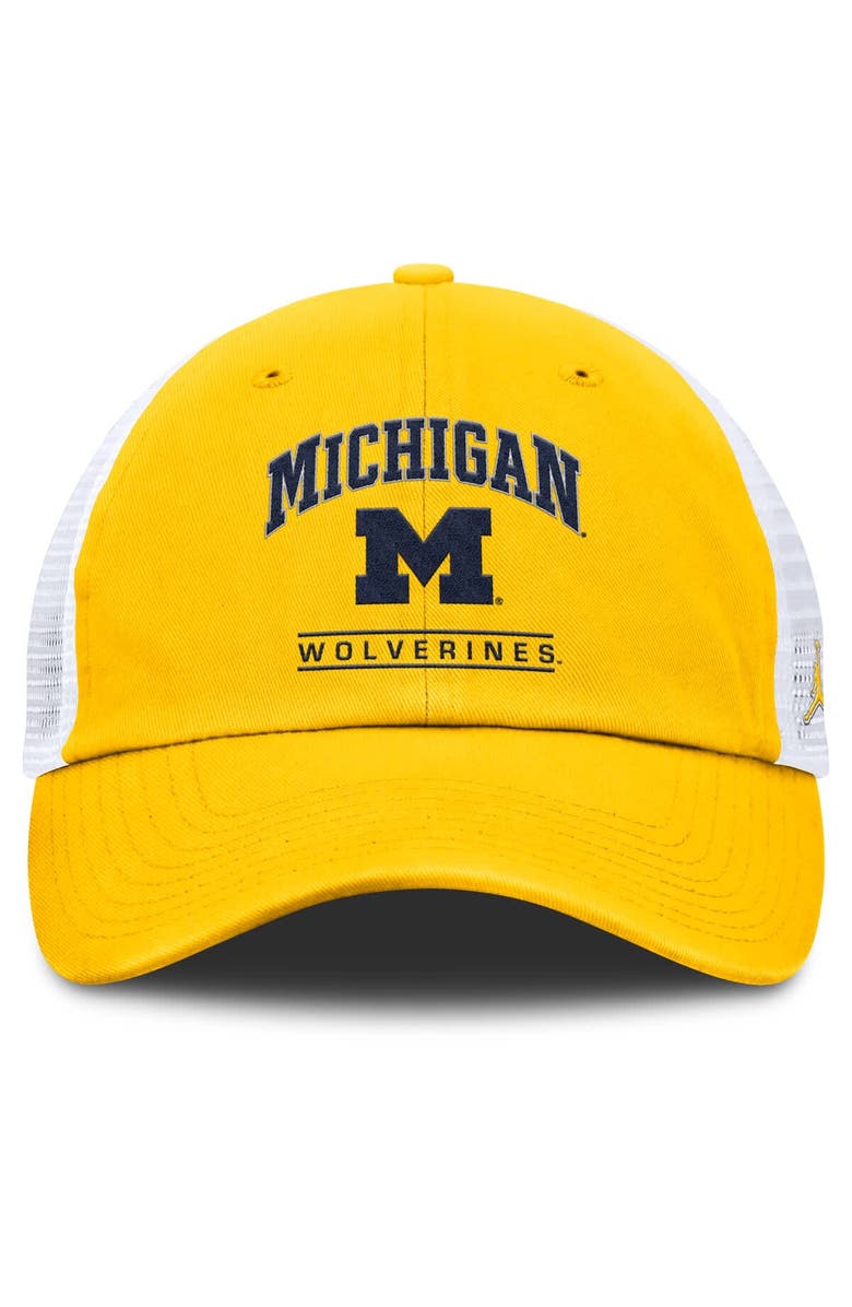 Jordan Brand Men's Jordan Brand Maize/White Michigan Wolverines Club Trucker Adjustable Hat, Alternate, color, Maize