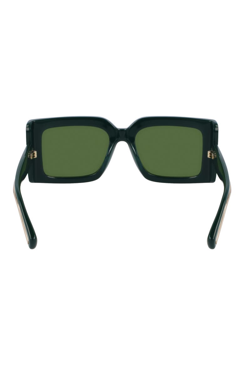 Prisma 55mm Modified Rectangular Sunglasses, Alternate, color, DARK GREEN