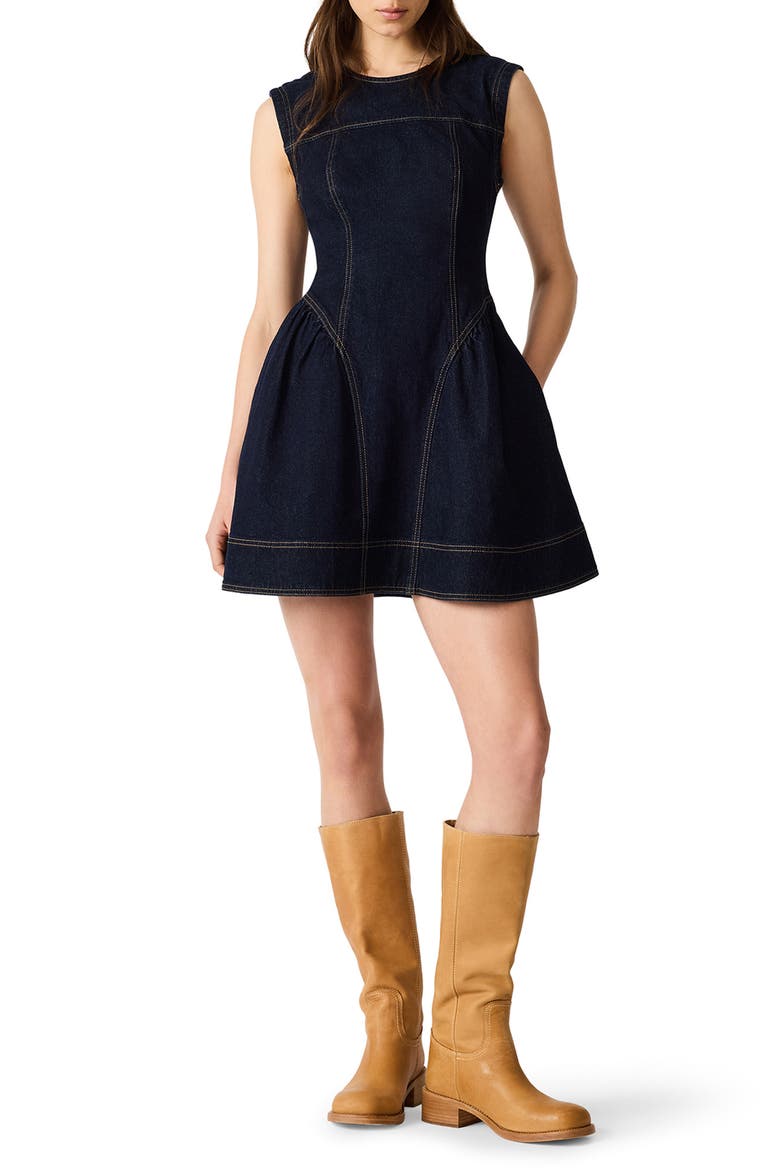 fit flare denim dress Faith & Stretch  Cardigan Body length on size 18 is 44 Fabric and Care Stretch denim78% Cotton Fit & Flare Denim Dress