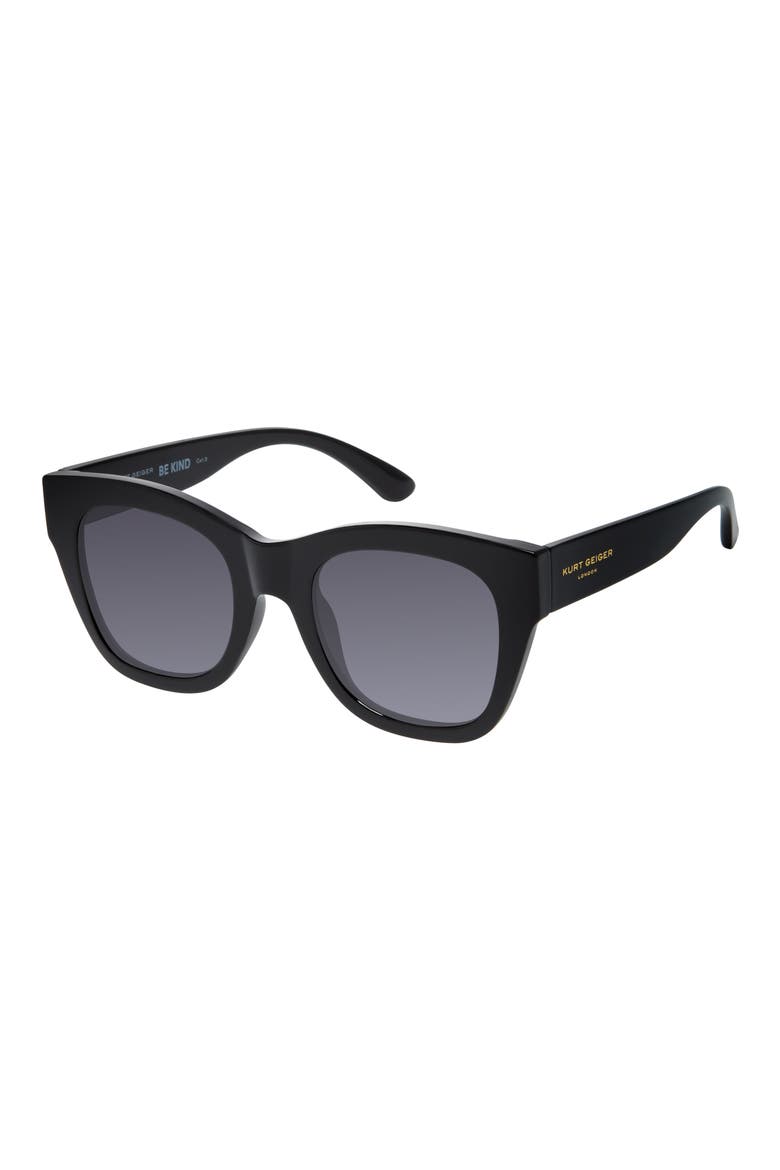 54mm Rectangular Sunglasses, Alternate, color, SOLID BLACK
