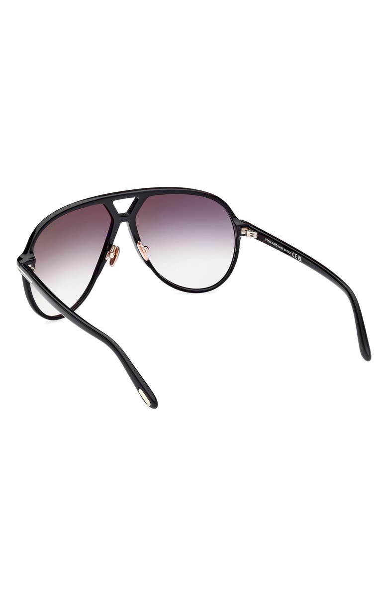 TOM FORD Bertrand 64mm Gradient Oversize Pilot Sunglasses, Alternate, color, 