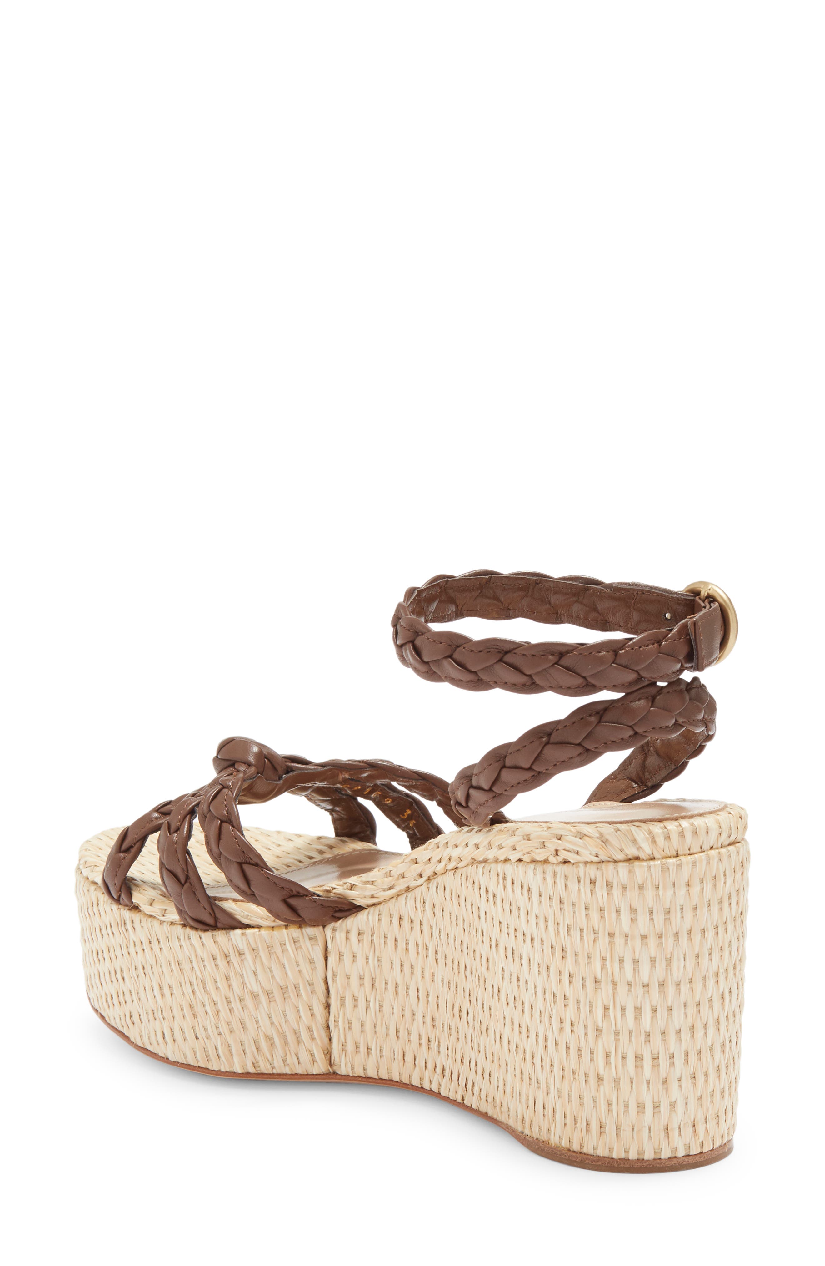 Gianvito Rossi Braided Espadrille Platform Wedge Sandal, Alternate, color, 