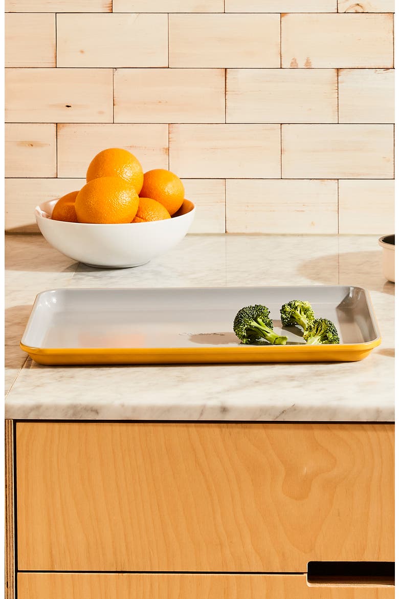 Nonstick Ceramic Medium Baking Sheet, Alternate, color, MARIGOLD