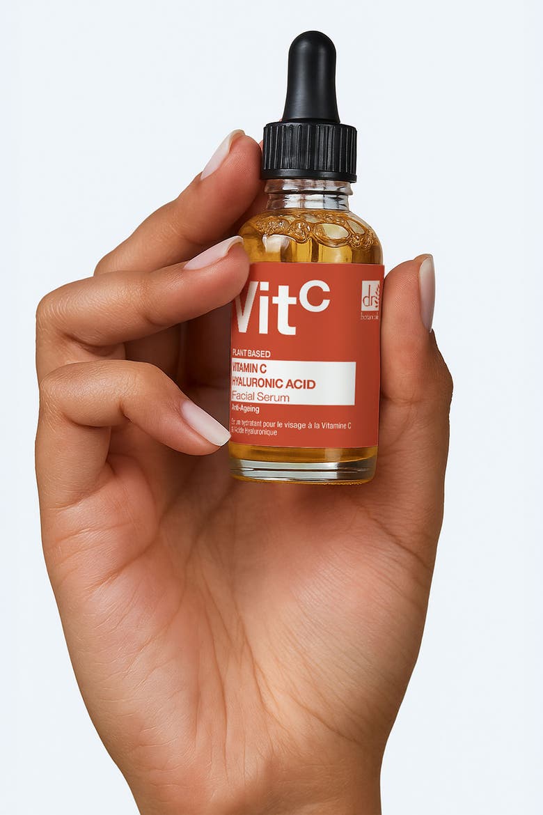 Vitamin C 5% & Hyaluronic Acid 2% Hydrating Facial Serum 30ml for Dryness, Fine Lines & Wrinkles, Alternate, color, White