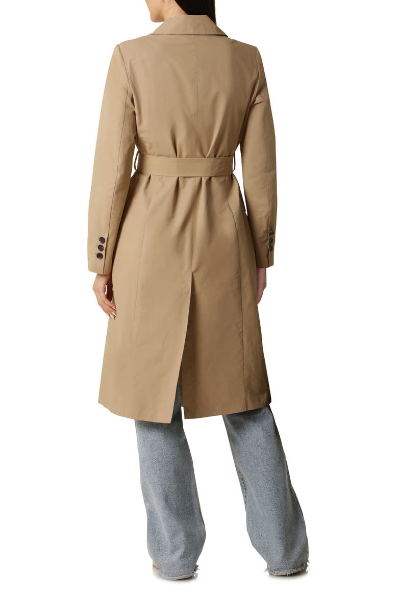 Water Resistant Double Breasted Trench Coat, Alternate, color, KHAKI