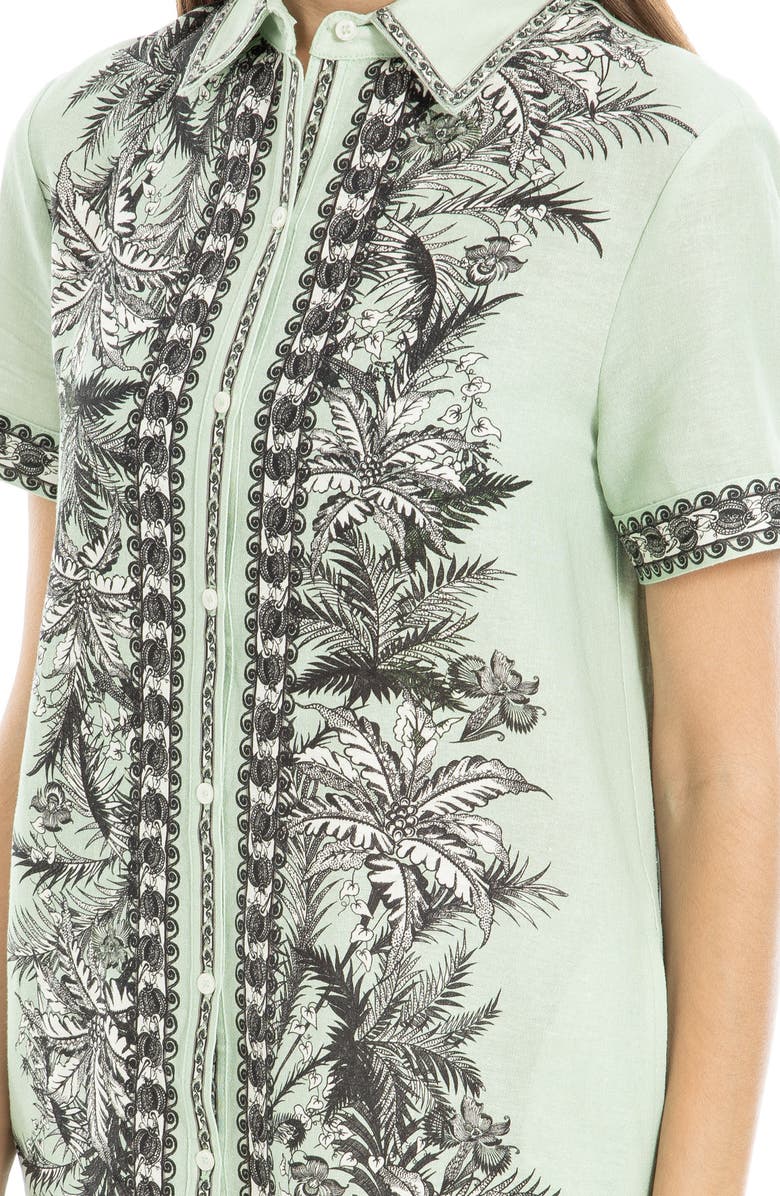 MAX STUDIO Border Short Sleeve Shirtdress, Alternate, color,